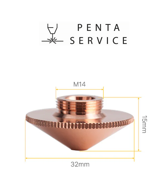 Сопло ∅32 h15 M14 конусное одинарное 1,5 мм